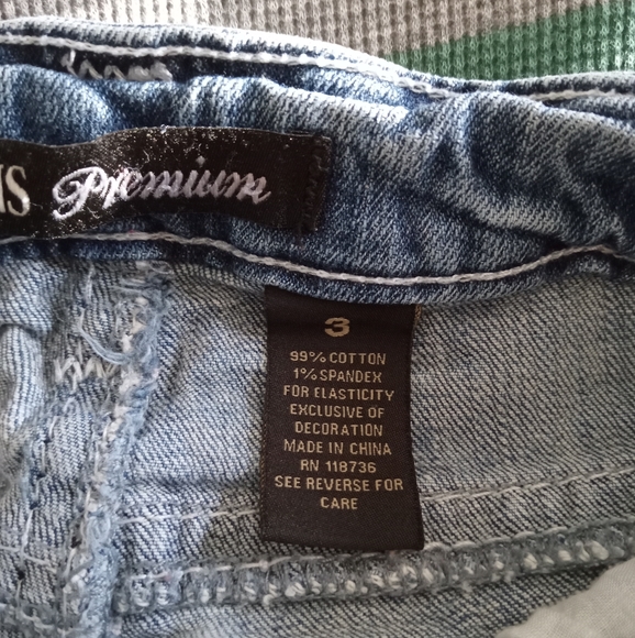 Z.CO Premium Jeans DARK BLUE Distressed High Rise FLARES Size 3 - Picture 2 of 8